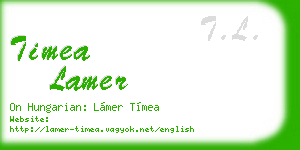 timea lamer business card