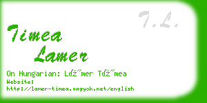 timea lamer business card